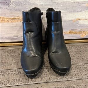 Clarks Black Ankle Booties